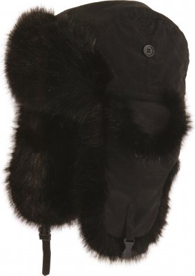 Mössor - MJM Trapper Hat Taslan with Faux Fur (Svart)
