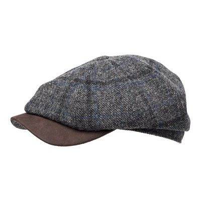 Gubbkeps / Flat cap - Wigéns Newsboy Classic Cap (grå-blå)