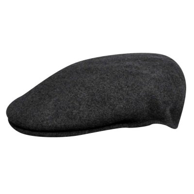 Gubbkeps / Flat cap - Kangol Wool 504 (mörkgrå)
