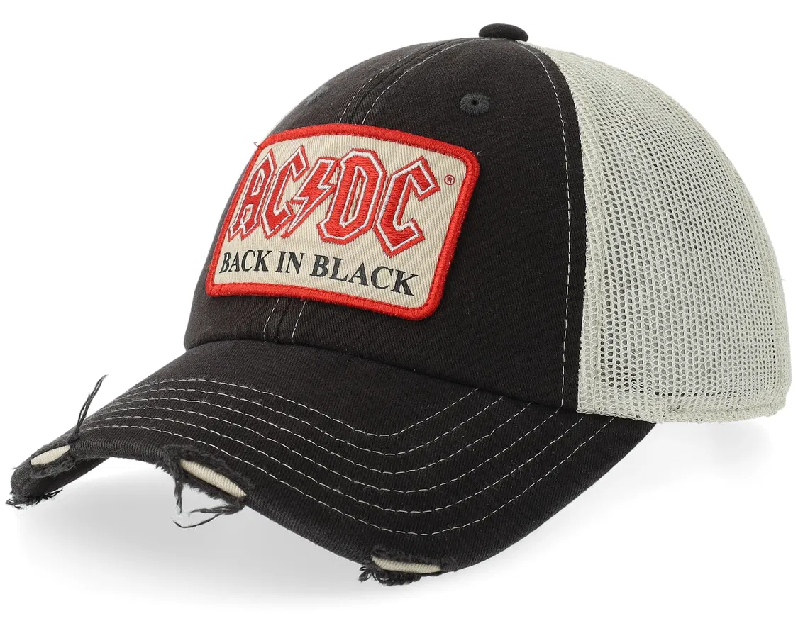 Keps - American Needle ACDC Orville Trucker (vit/svart) (Storlek: One Size)