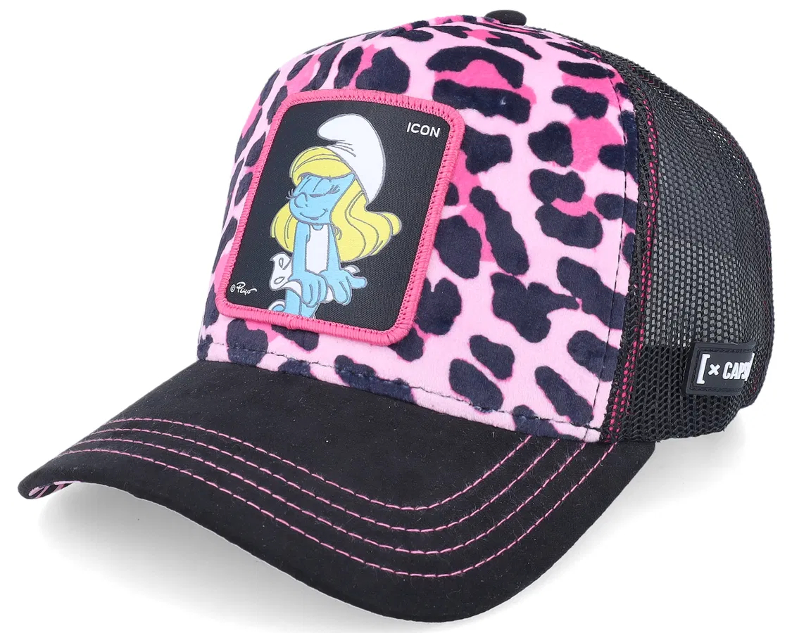 Keps - Capslab Leopard Smurf Trucker (rosa/svart) (Storlek: One Size)