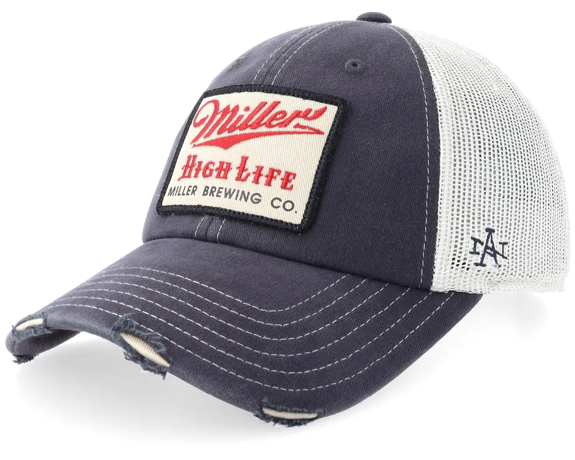 Keps - American Needle Miller High Life Trucker (bl&aring;/vit) (Storlek: One Size)