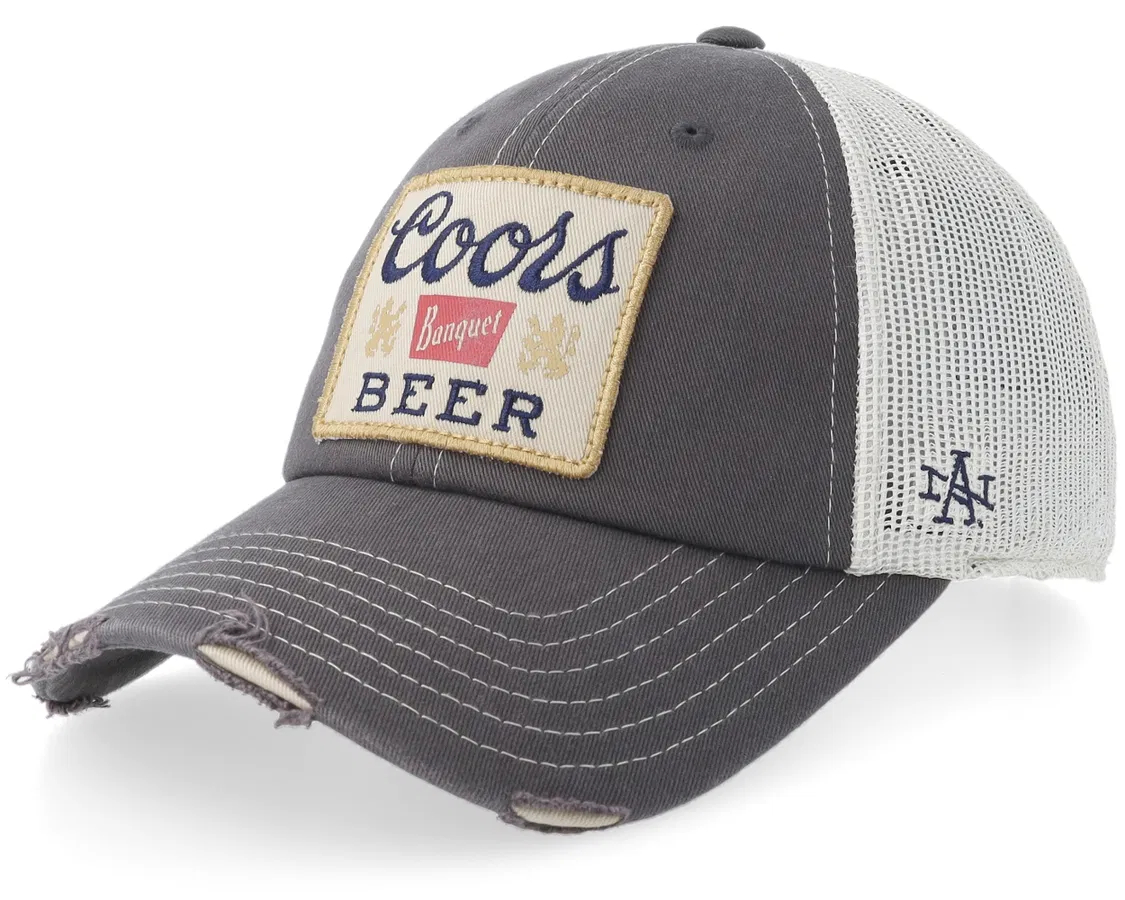 Keps - American Needle Coors Beer Orville Trucker (gr&aring;/vit) (Storlek: One Size)