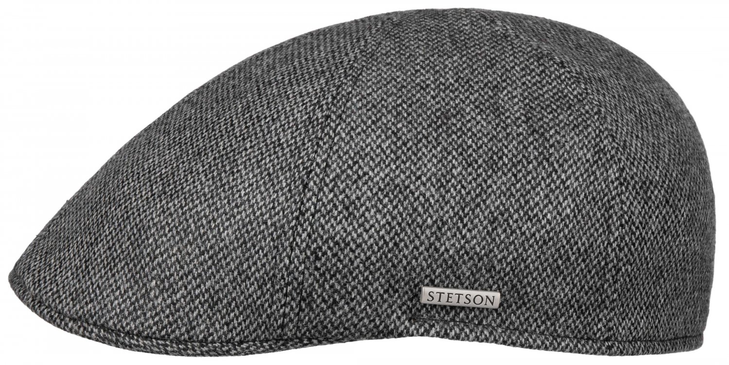 Gubbkeps / Flat cap - Stetson Texas Wool (grå) (Storlek: Small - 55 cm)