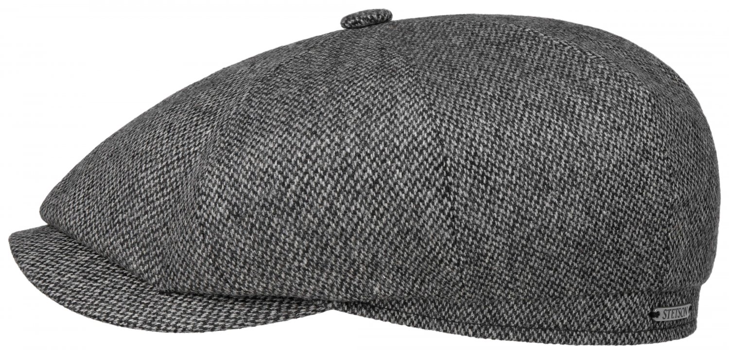 Gubbkeps / Flat cap - Stetson Hatteras Wool (grå) (Storlek: Small - 55 cm)