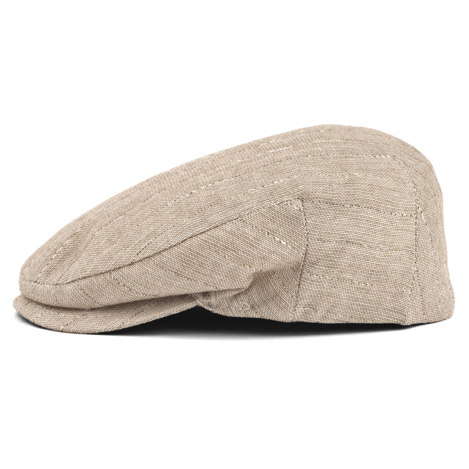 Gubbkeps / Flat cap - Gårda Edington Striped Sixpence (beige) (Storlek: Small - 55 cm)