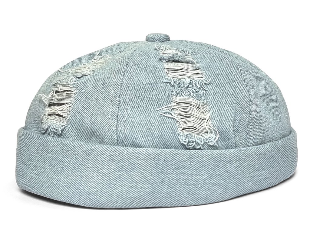 Mössor - Gårda Westport Distressed Docker Beanie (blå) (Storlek: OSFA - 56-61 cm)