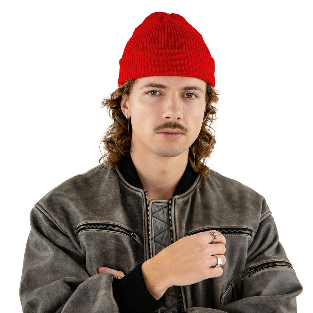 Mössor - Gårda Loxley Knitted Docker Beanie (röd) (Storlek: One size)